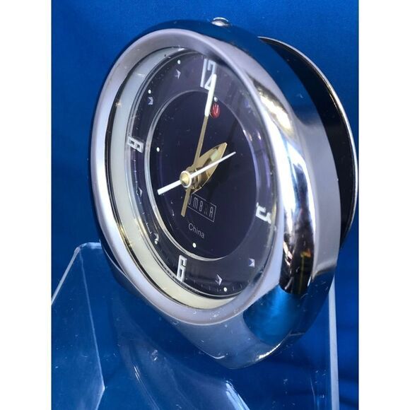 Umbra, wind up alarm clock vintage 5”x4” purple inside,ShanguaChina - Picture 9 of 9